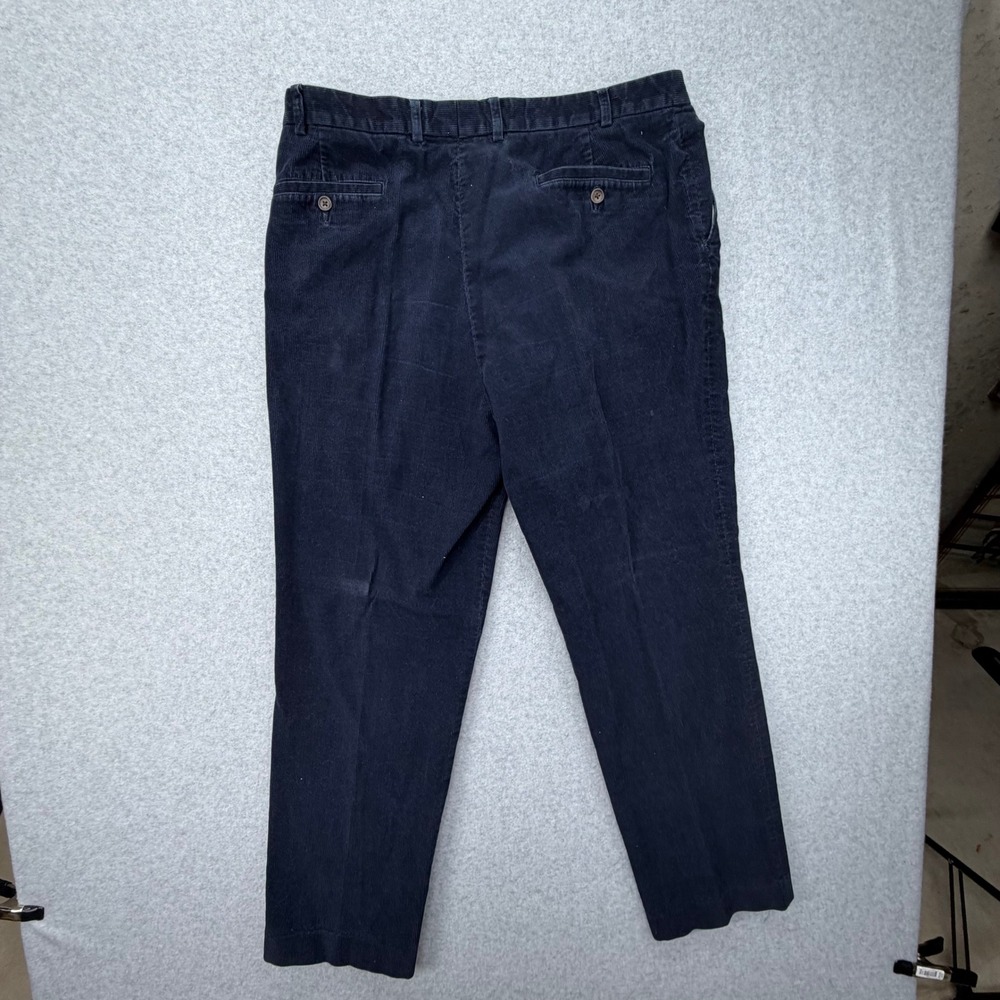 Lauren Ralph Lauren Mens Navy Blue Corduroy Straight Leg Pants 37x30 Classic - Picture 6 of 8